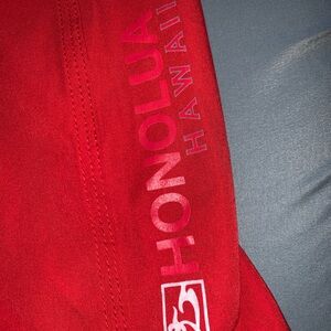 Honolua Board Shorts Men's Red Swim Shorts Boardshorts